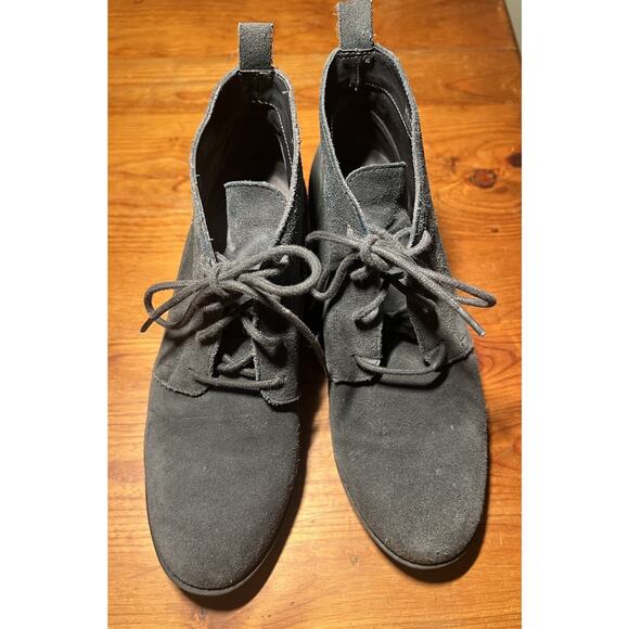 Vionic Andi Gray Suede Lace Up Ankle Booties Size 7.5 - Picture 6 of 13